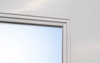 Beveled exterior sash